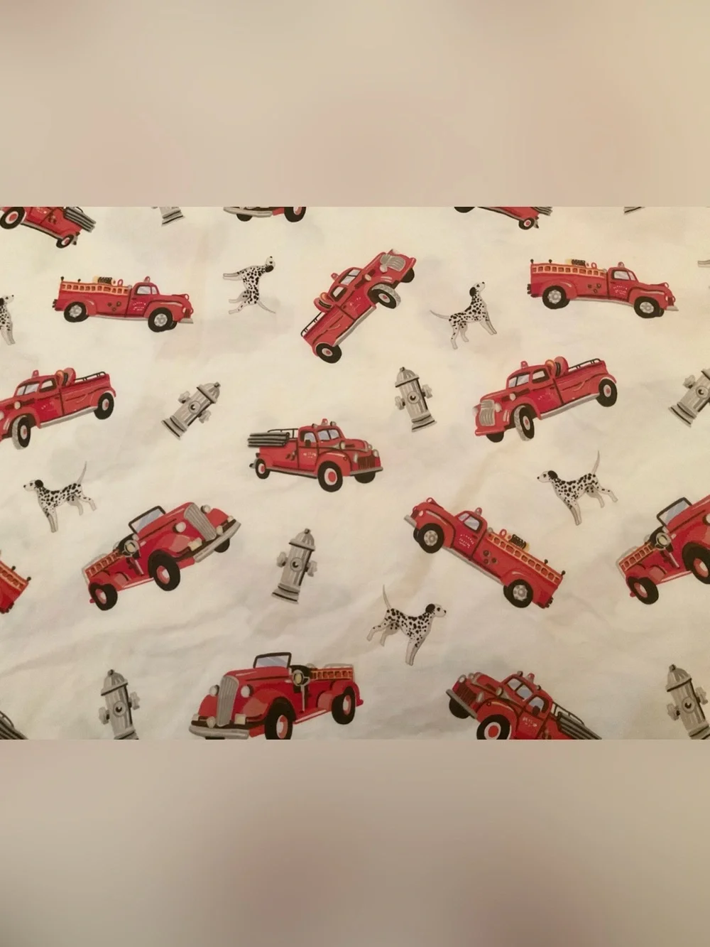 Pottery Barn Kids Vintage Fire Trucks Duvet